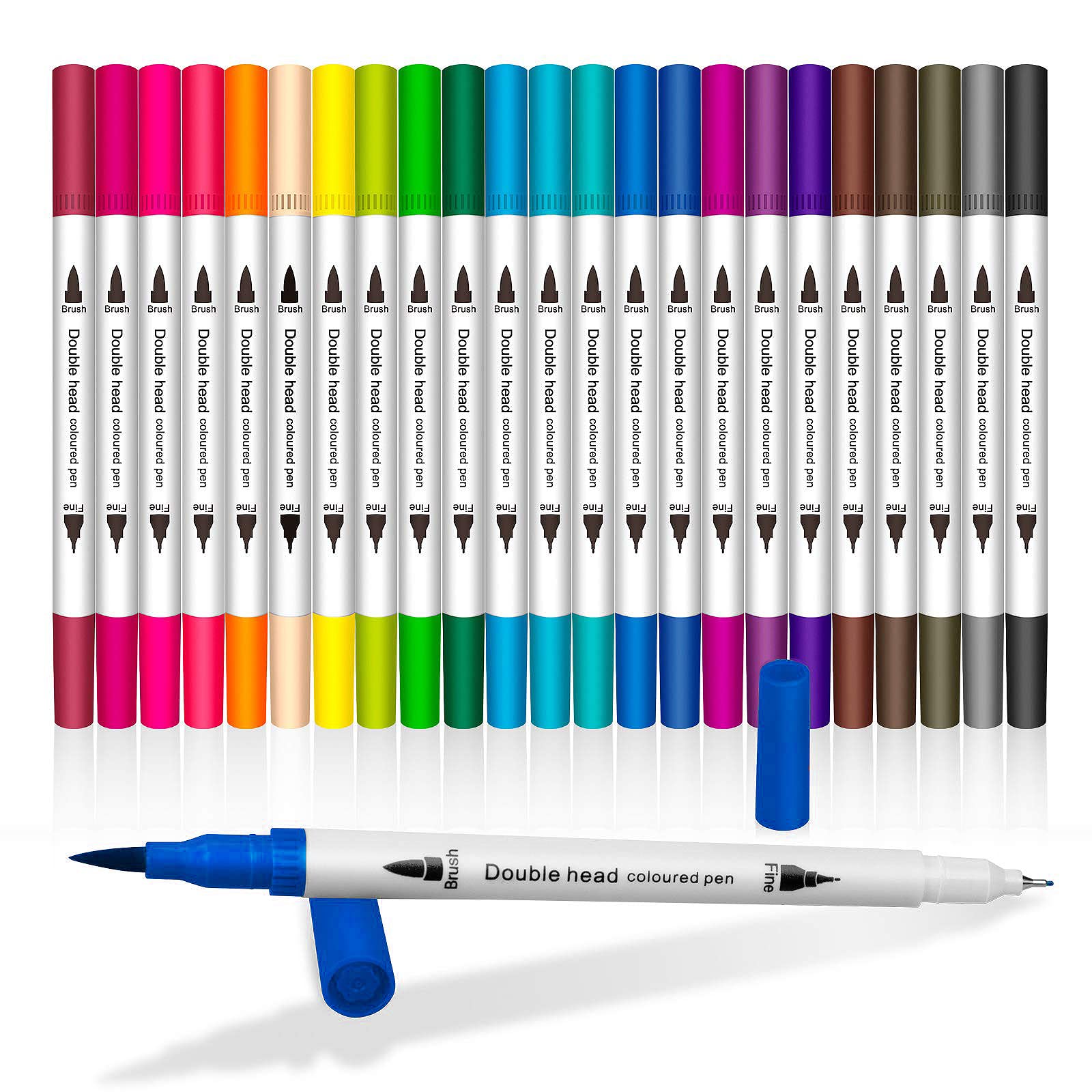 Climberty Dual Tip Brush Art Markers Pens for Kids Adult, 24 Colors Brush Tip with Fineliner 0.4mm Markers Pen for Writing Drawing Adult Coloring Books Planner Sketch Book Calendar Note Climberty Dual Tip Brush Art Markers Pens for Kids Adult, 24 Colors Brush Tip with Fineliner 0.4mm Markers Pen for Writing Drawing Adult Coloring Books Planner Sketch Book Calendar Note